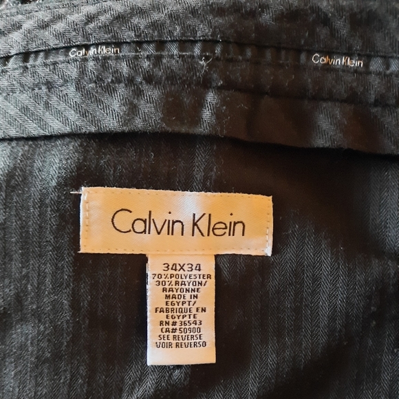 Calvin Klein Gray Dress Slacks Pants 34x34 - Picture 4 of 4